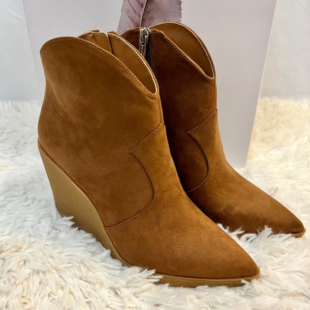 Jessica Simpson Crais Bootie Wedge Size 8 Brown NEW! - Picture 9 of 16